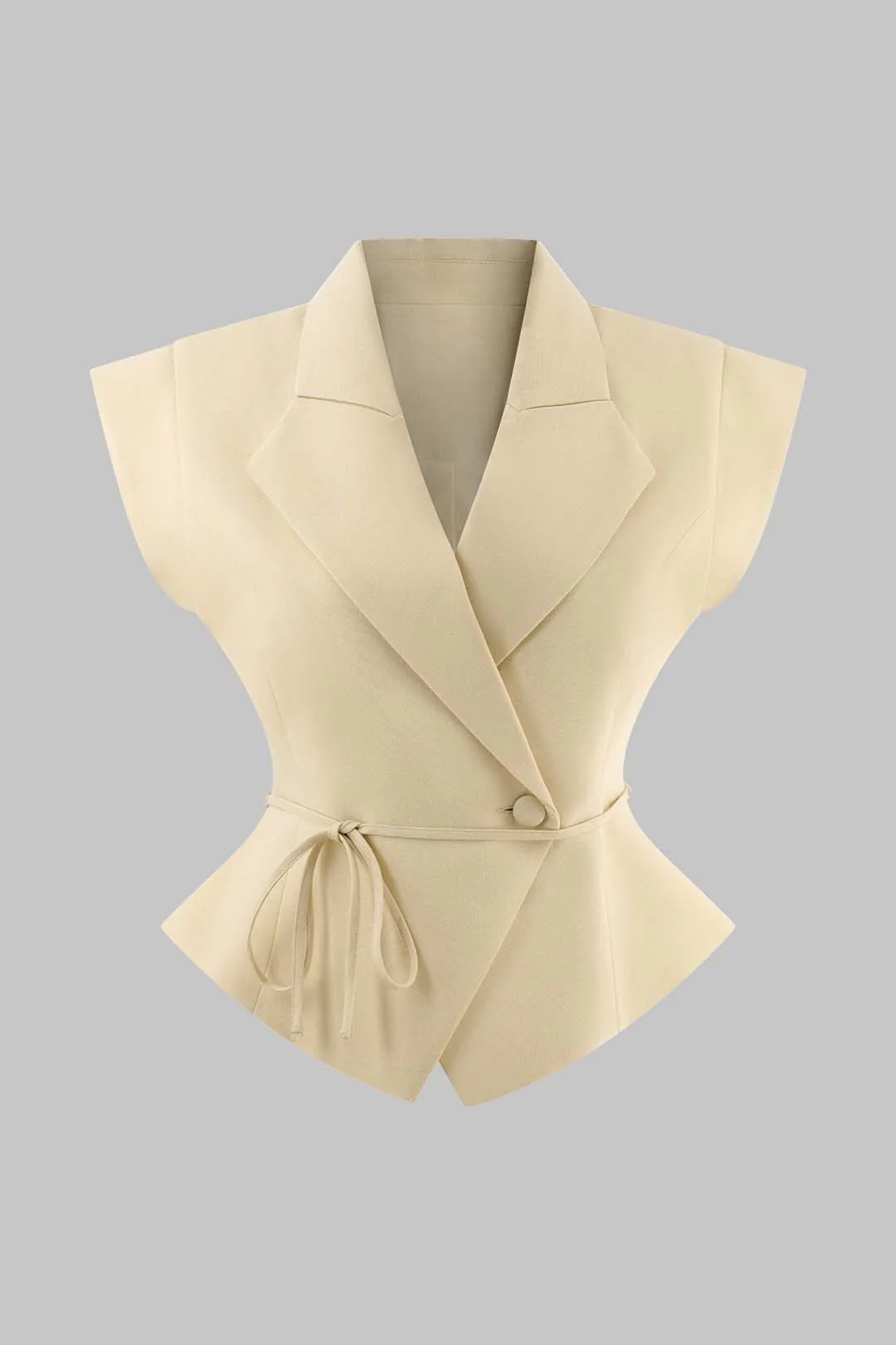 V-Neck Tie Front Vest - Weenar