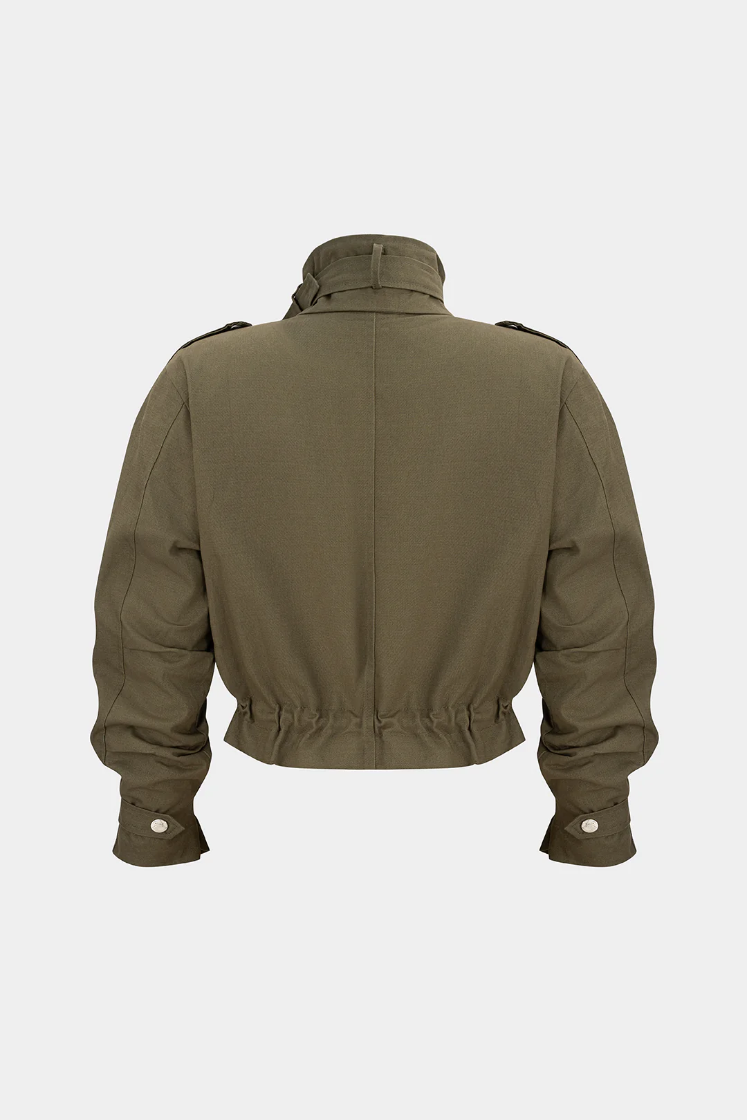 Drawstring Pocket Cropped Jacket - Weenar