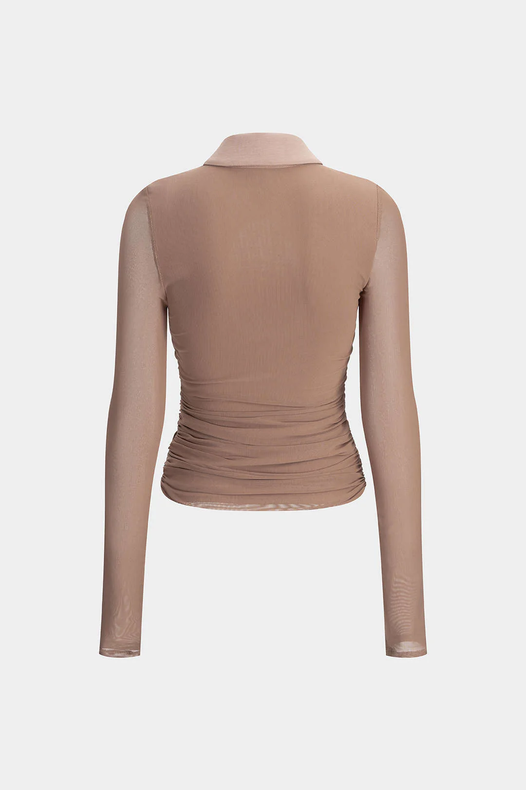 Lace Patchwork Cut Out Long-Sleeve Shirt - Weenar