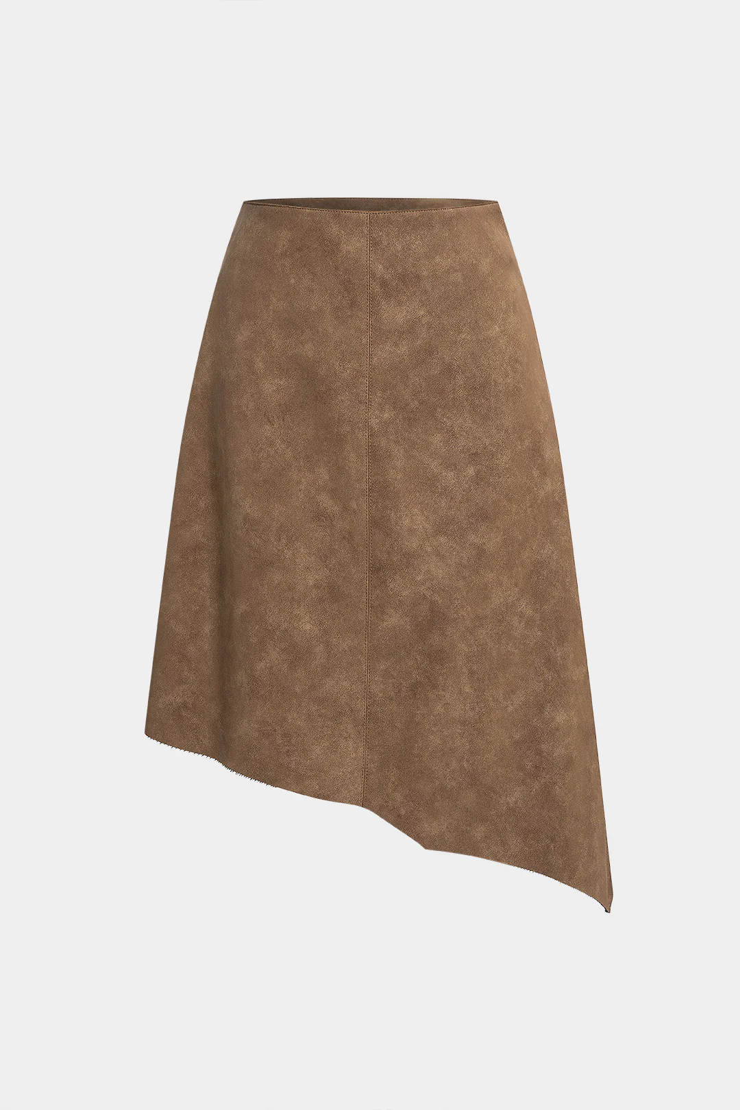 Faux Leather Asymmetrical Skirt - Weenar