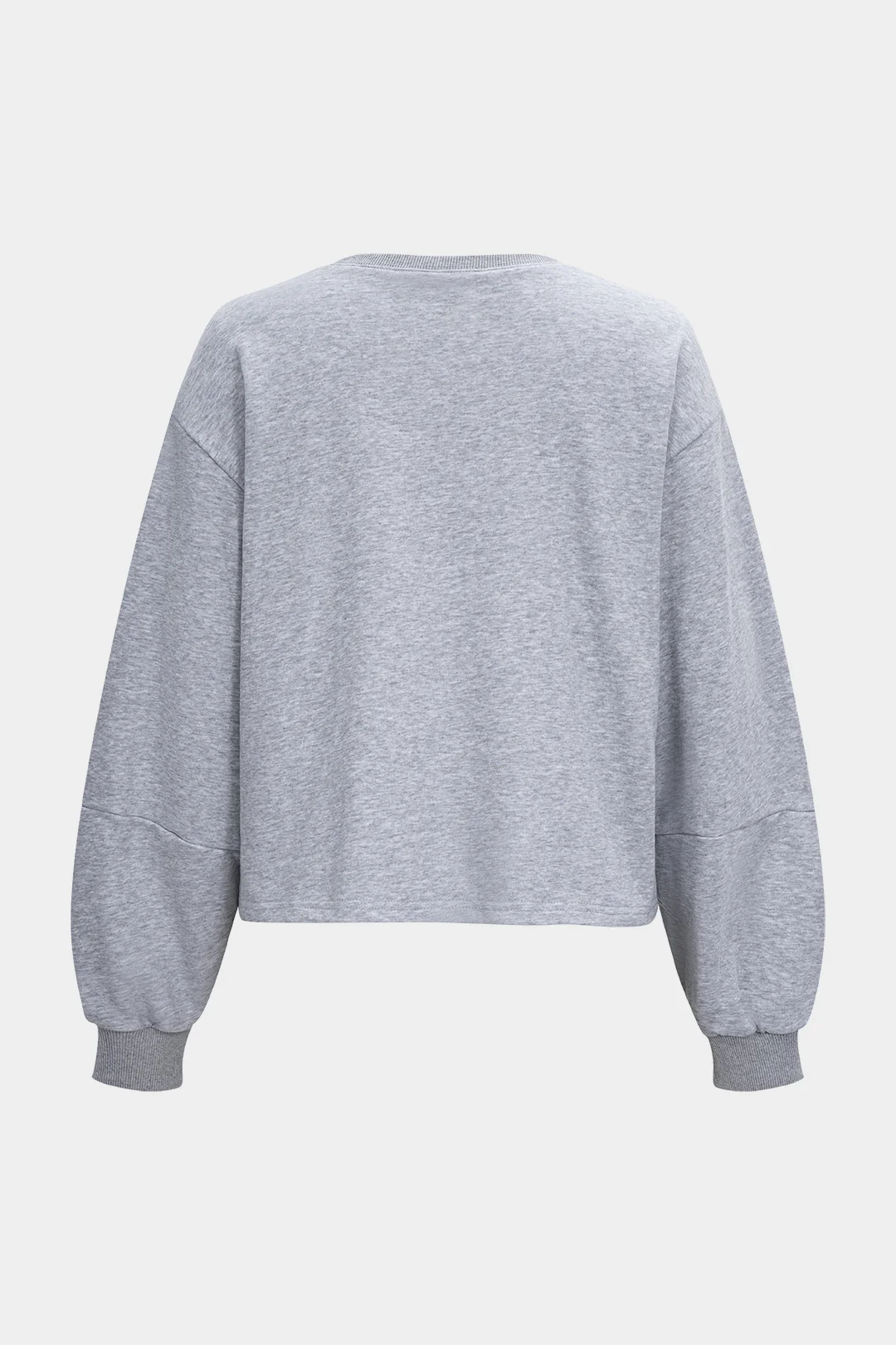 Solid Round Neck Crossed Sweatshirt - Weenar