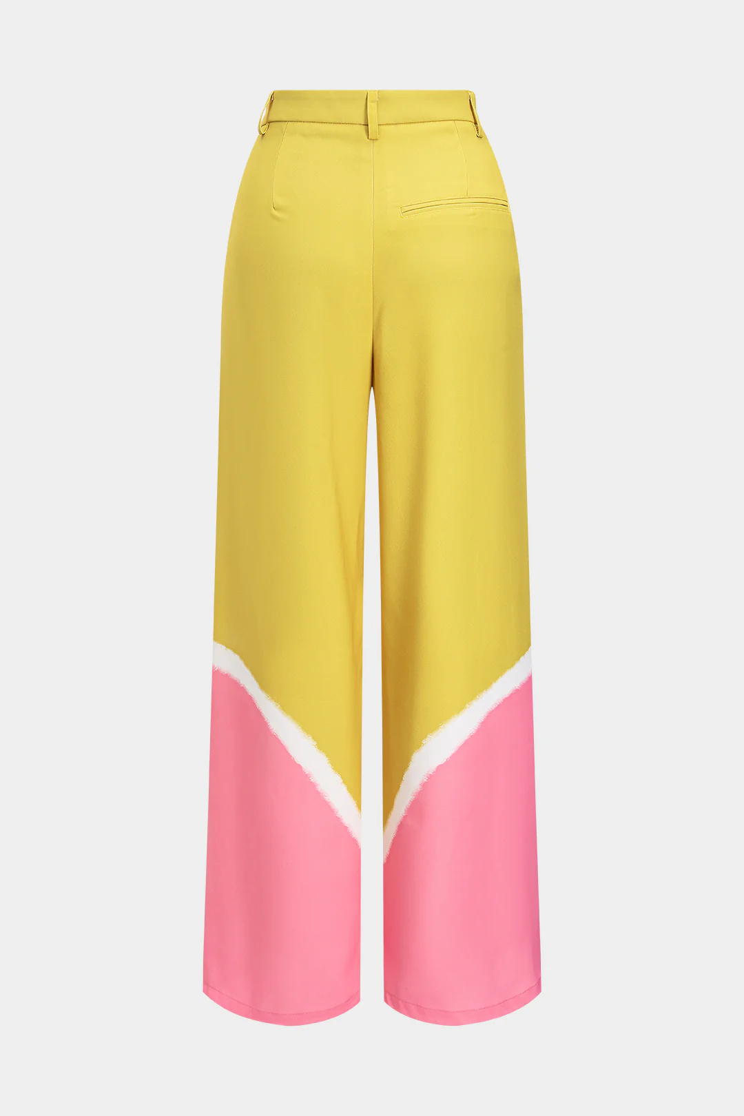 Contrast Wide Leg Trousers - Weenar