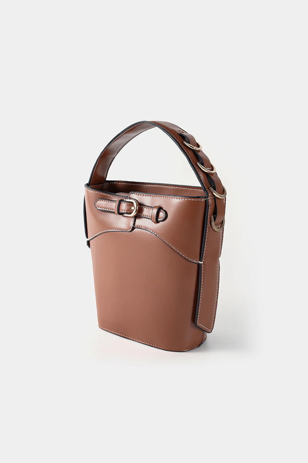 Faux Leather Single Shoulder Tote Bag - Weenar