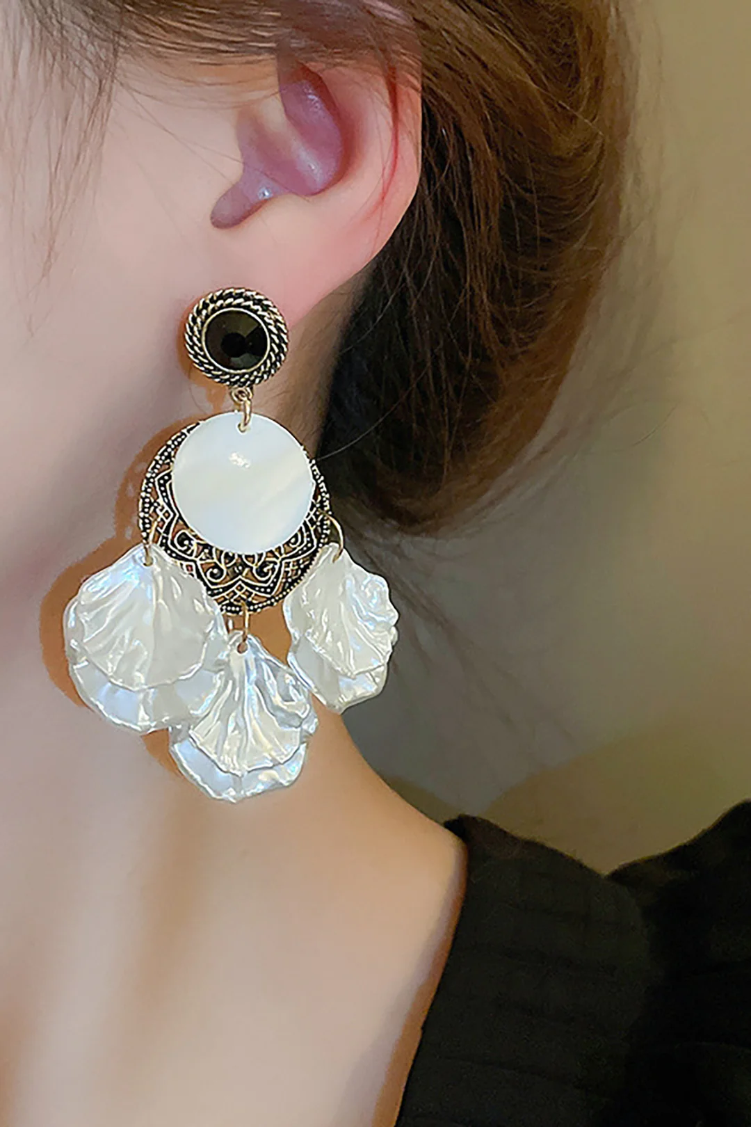 Alloy Geometric Shell  Earrings - Weenar