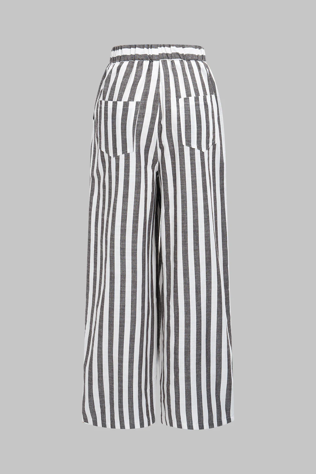 Stripes Print High Waist Wide Leg Pants - Weenar