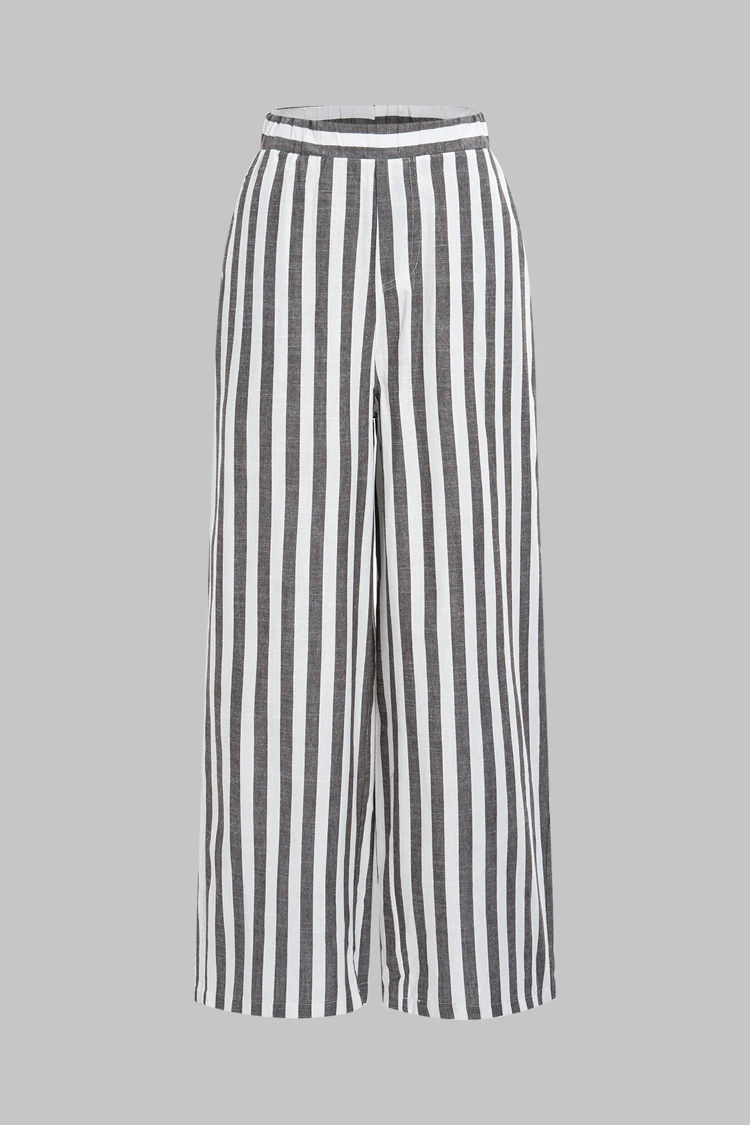 Stripes Print High Waist Wide Leg Pants - Weenar