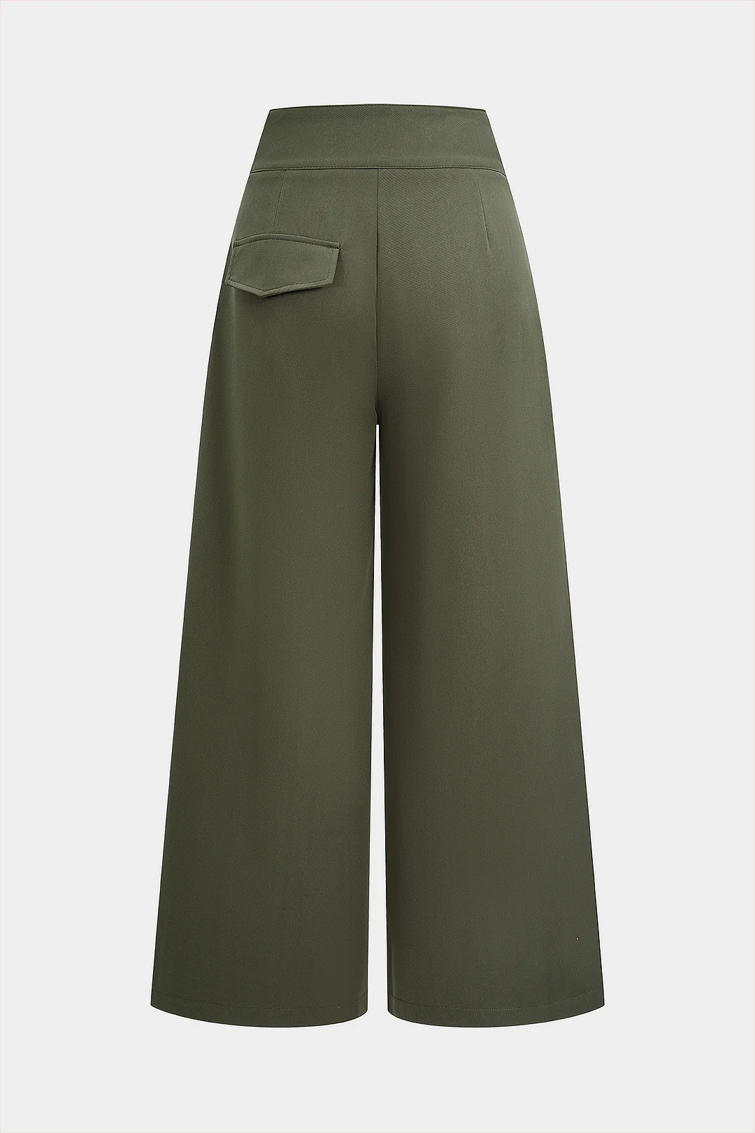 Pocket High Waist Wide Leg Trousers - Weenar
