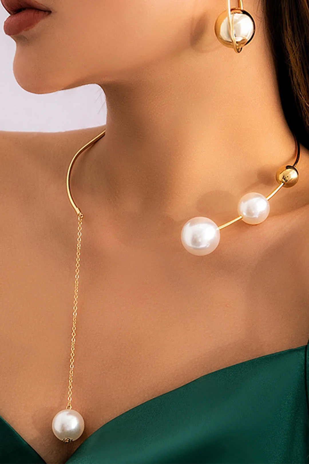 Pearl Decor Necklace - Weenar