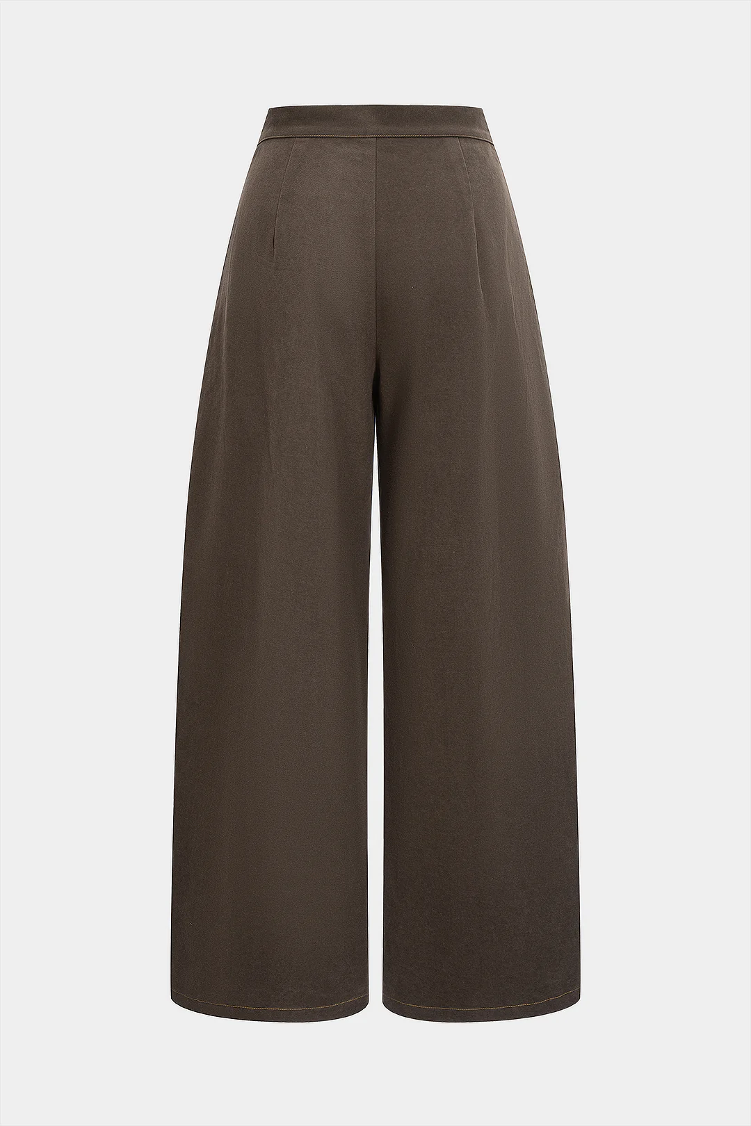 Button Zipper Belted Trousers - Weenar