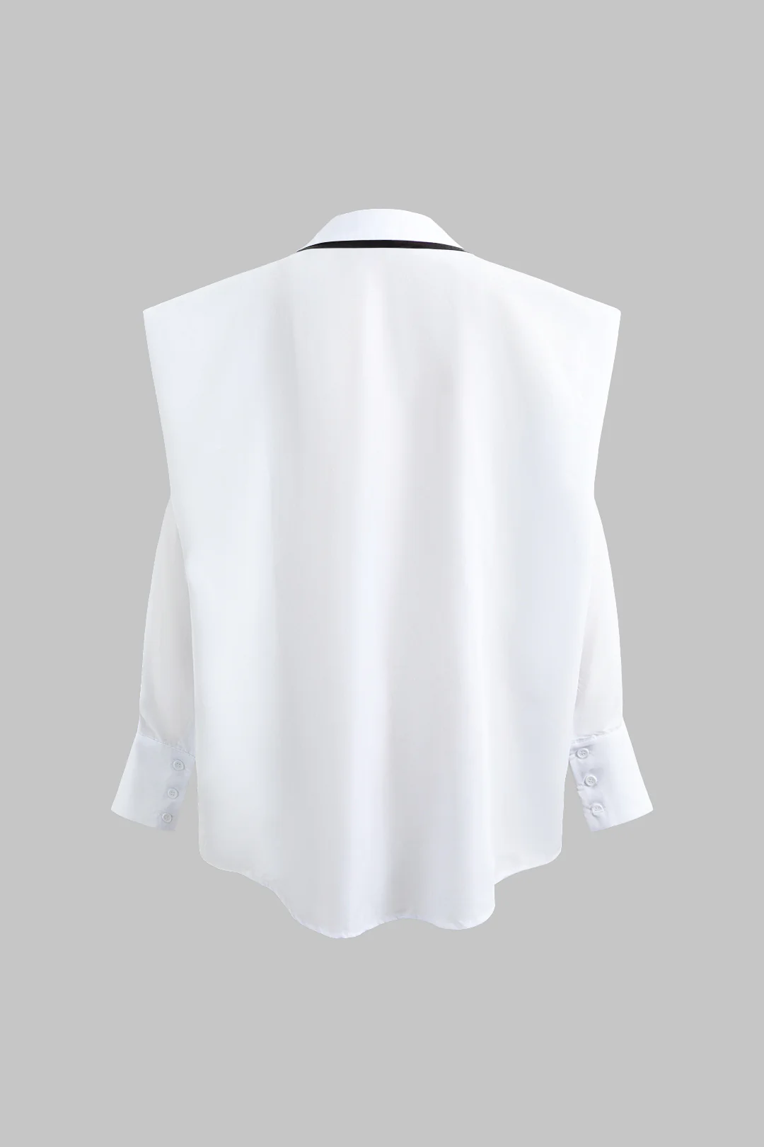 Solid Long Sleeve Shirt With Tie - Weenar