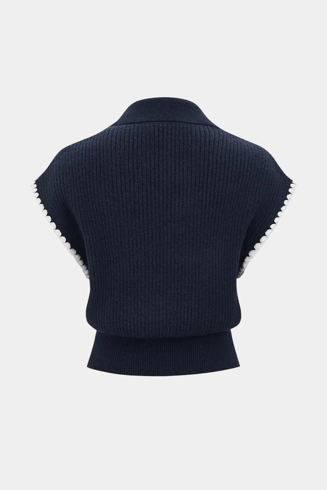 Knit Buckle Short-Sleeve Top - Weenar