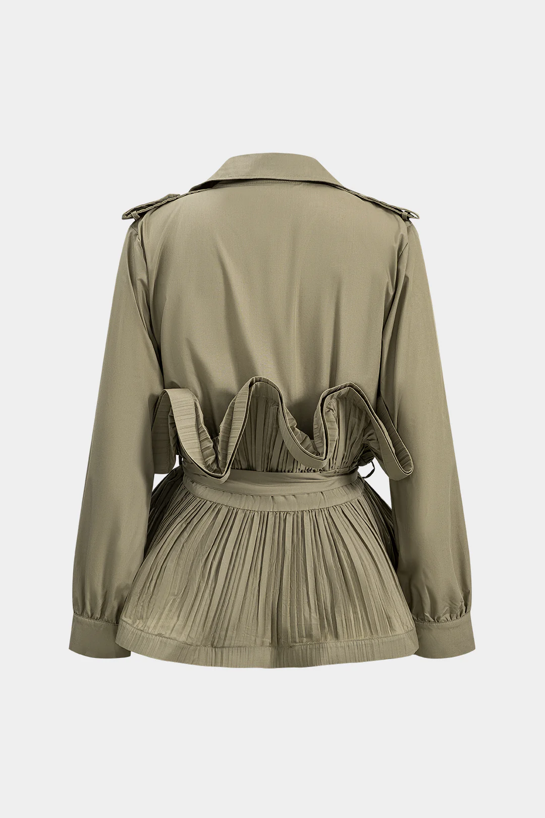 Pleated Ruffle Tie-Up Jacket - Weenar
