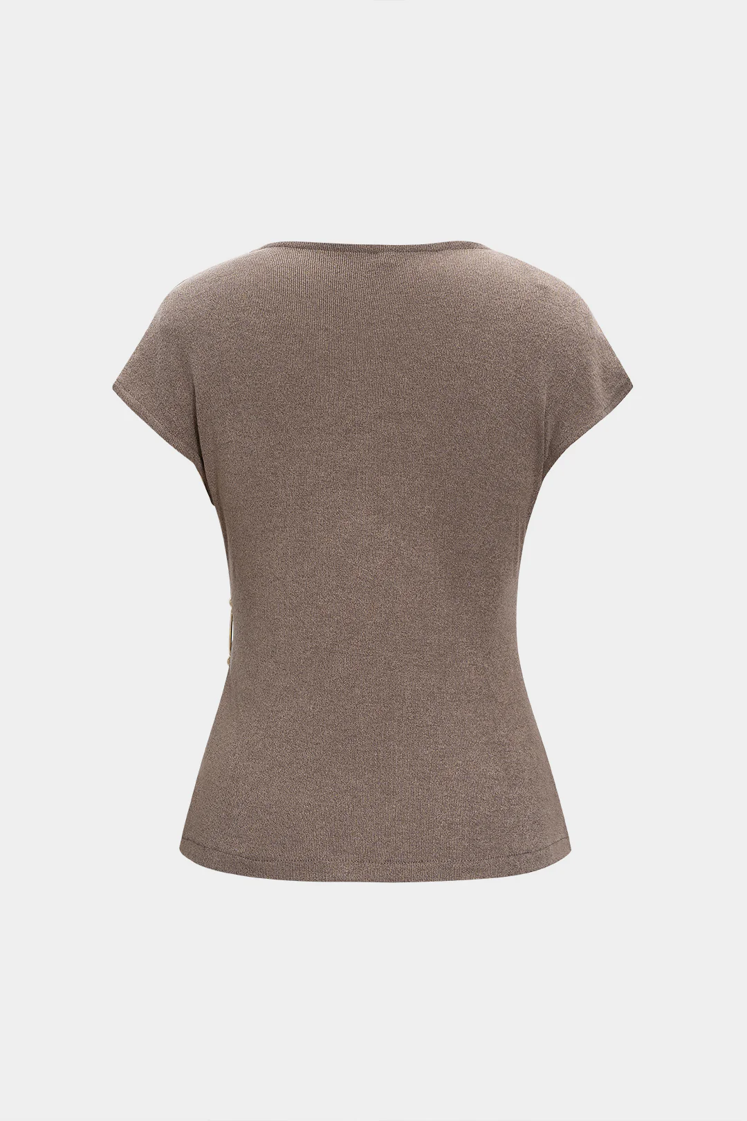 Crossed Ruched Short-Sleeve Top - Weenar