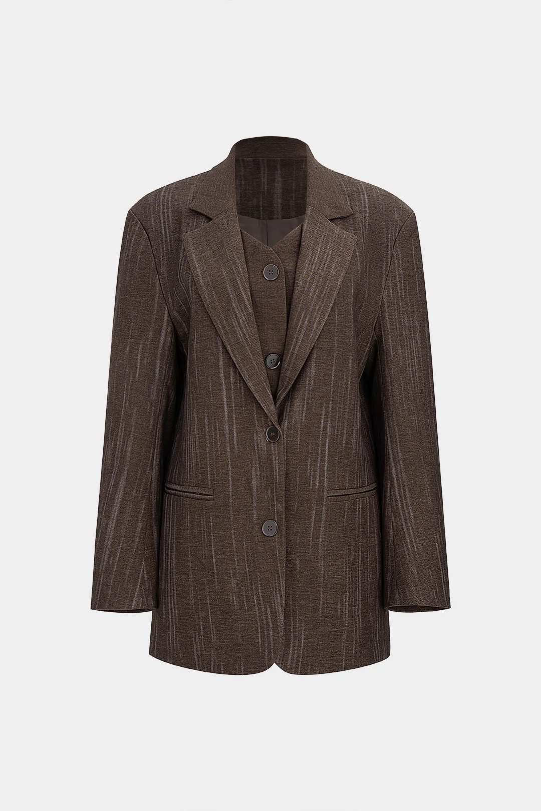 Graphic Print Single-Breasted Blazer - Weenar