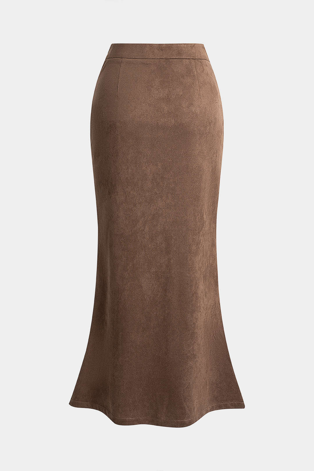Suede Patchwork Plaid Print High Waist Skirt - Weenar