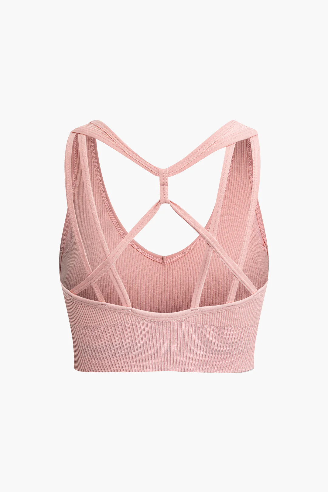 Ribbed Backless Sports Bra - Weenar
