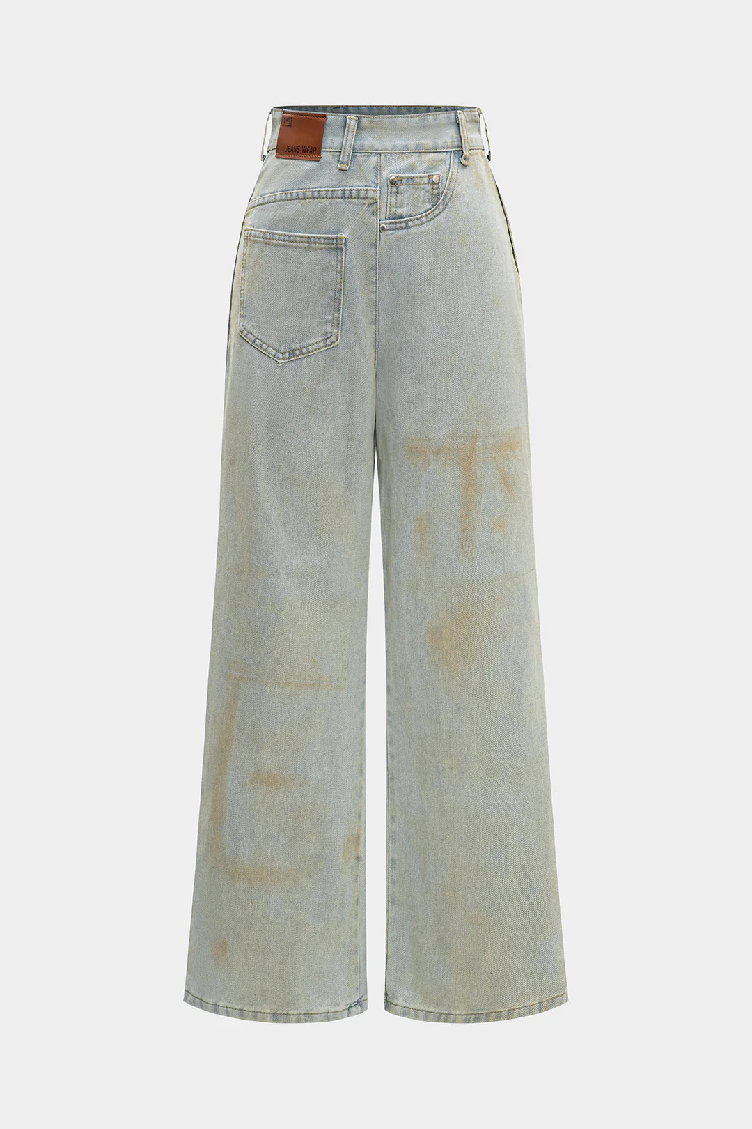 Denim Patchwork Washed Jeans - Weenar