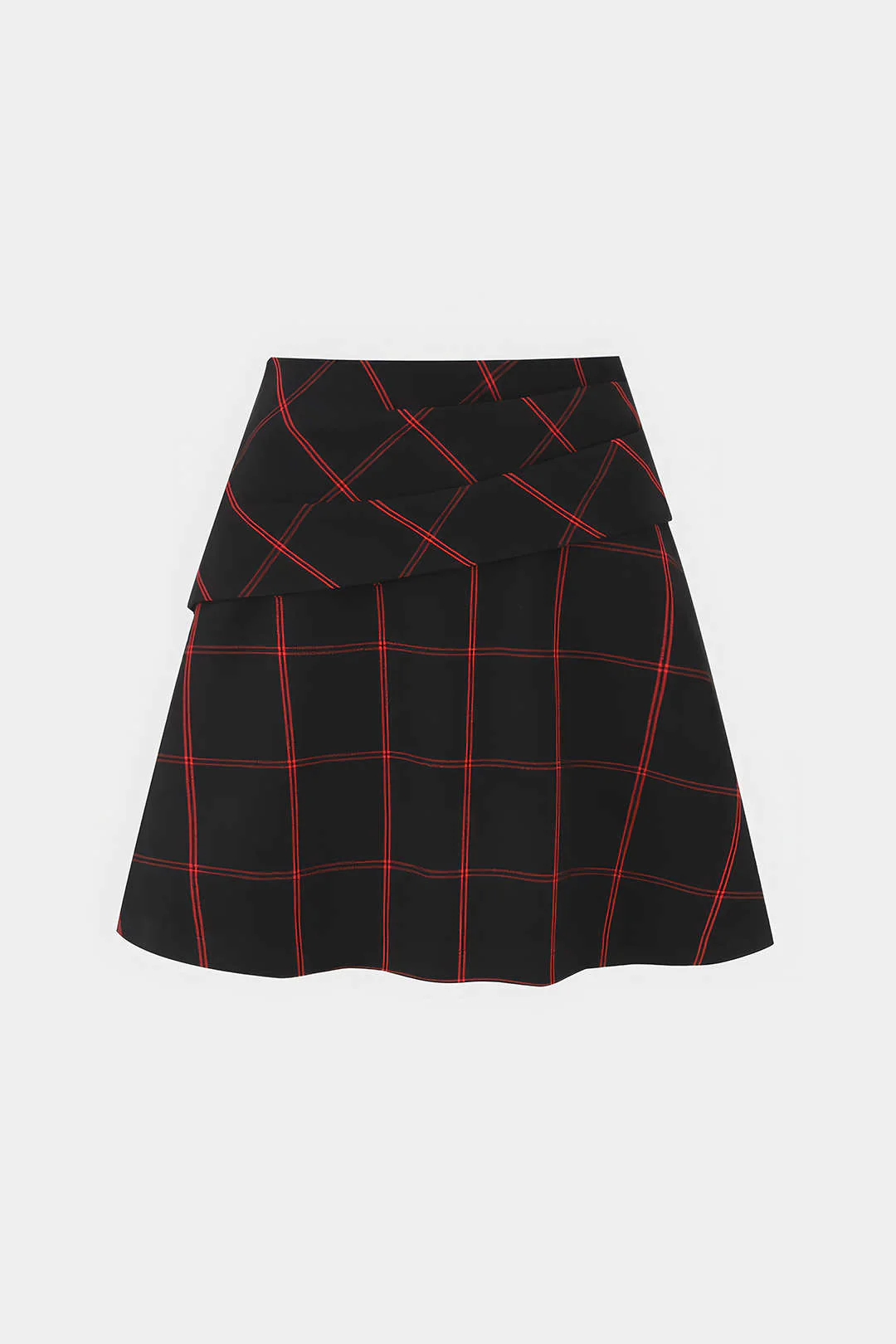 Plaid Print Zipper Mini Skirt - Weenar