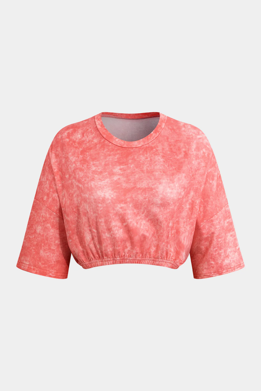 Round Neck Ruched Short Sleeve T-Shirt - Weenar