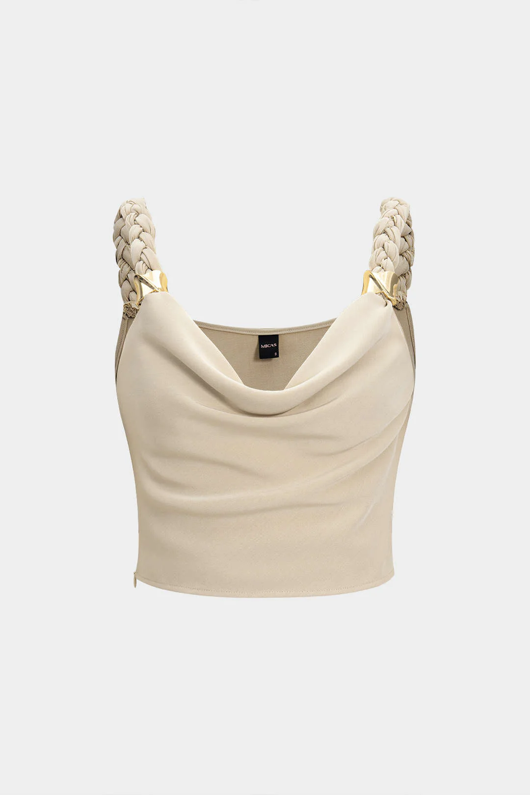 Braided Cowl Neck Cami Top - Weenar
