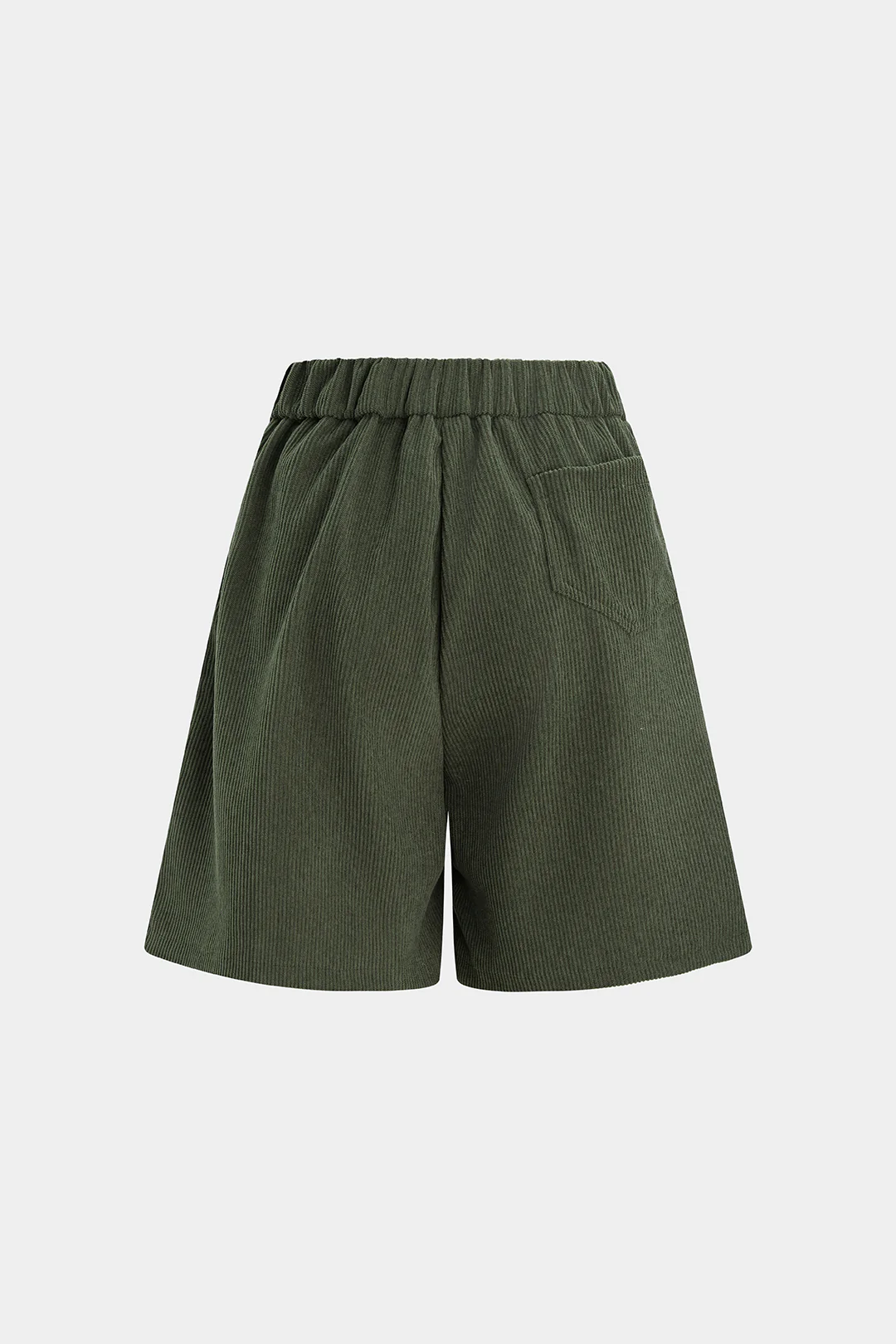 Corduroy High Waist Wide Leg Shorts - Weenar