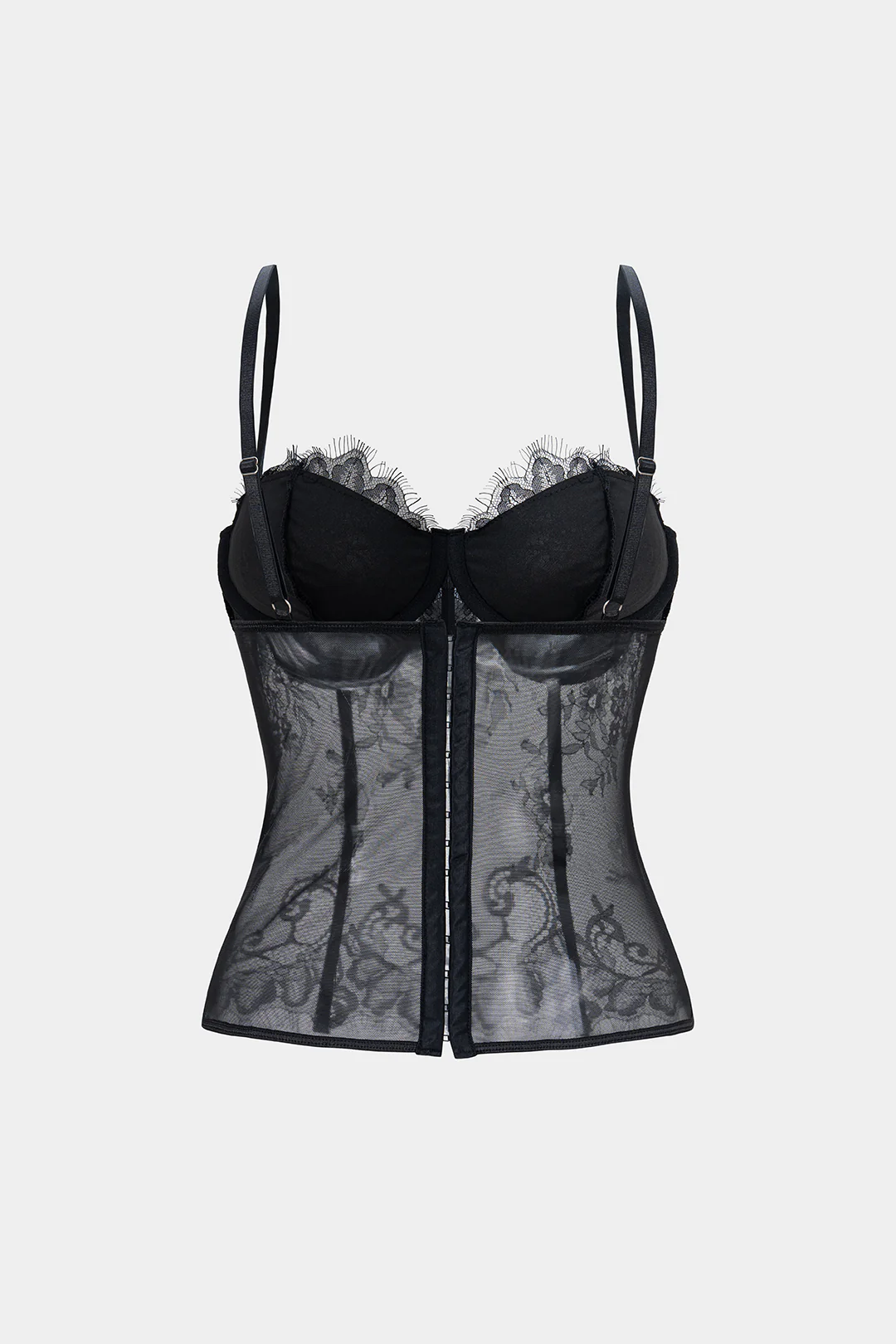 Sheer Lace Corset Cami Top - Weenar