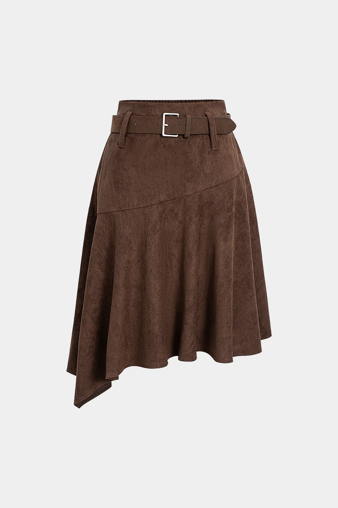 Suede Belted Skirt - Weenar