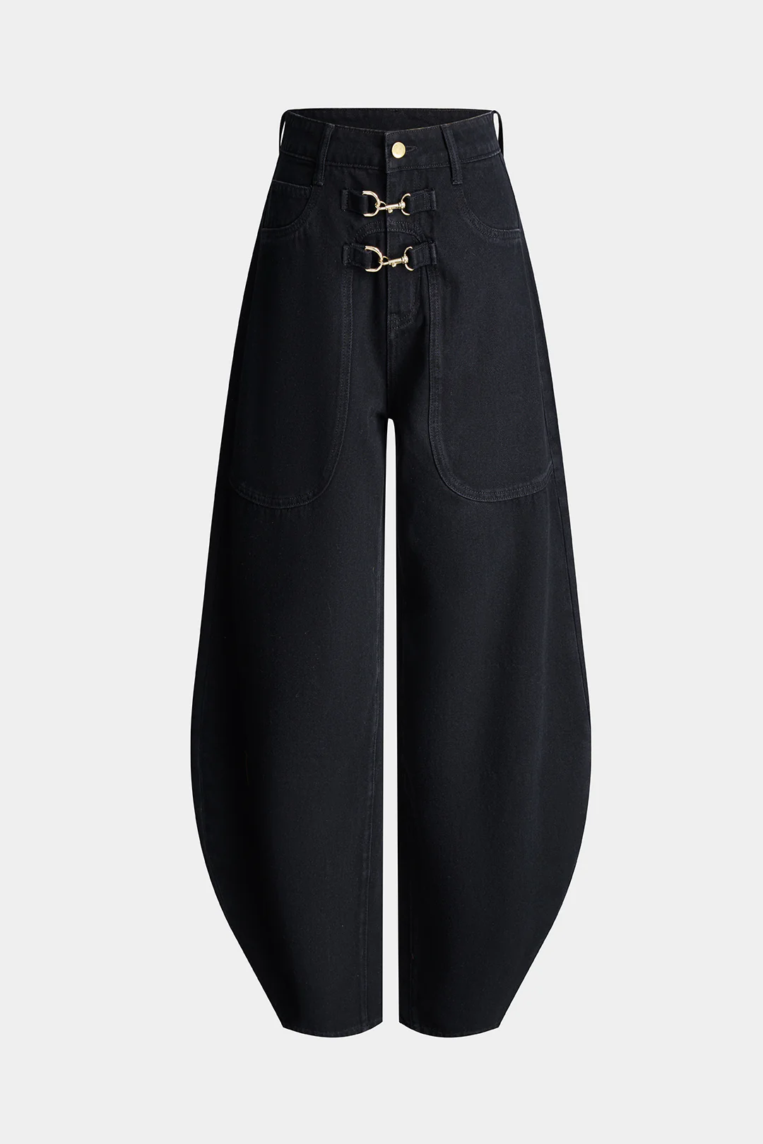 Denim Metallic Barrel Jeans - Weenar