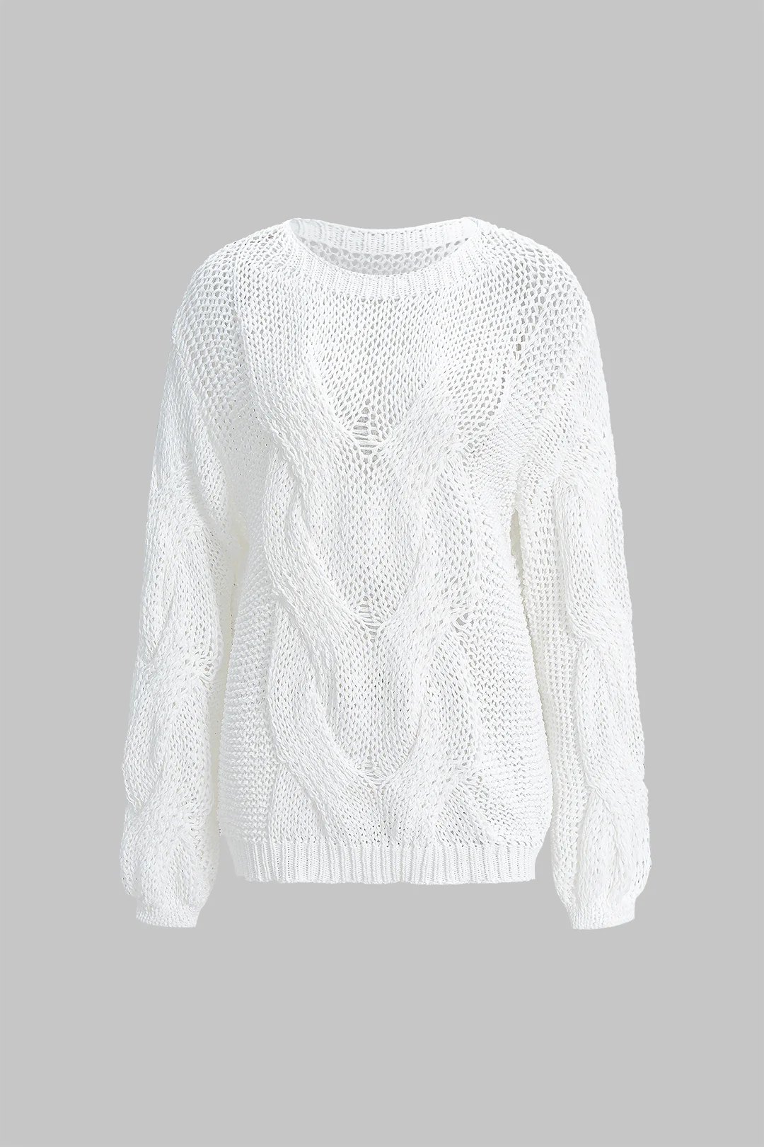 Knit Cut Out Long-Sleeve Top - Weenar