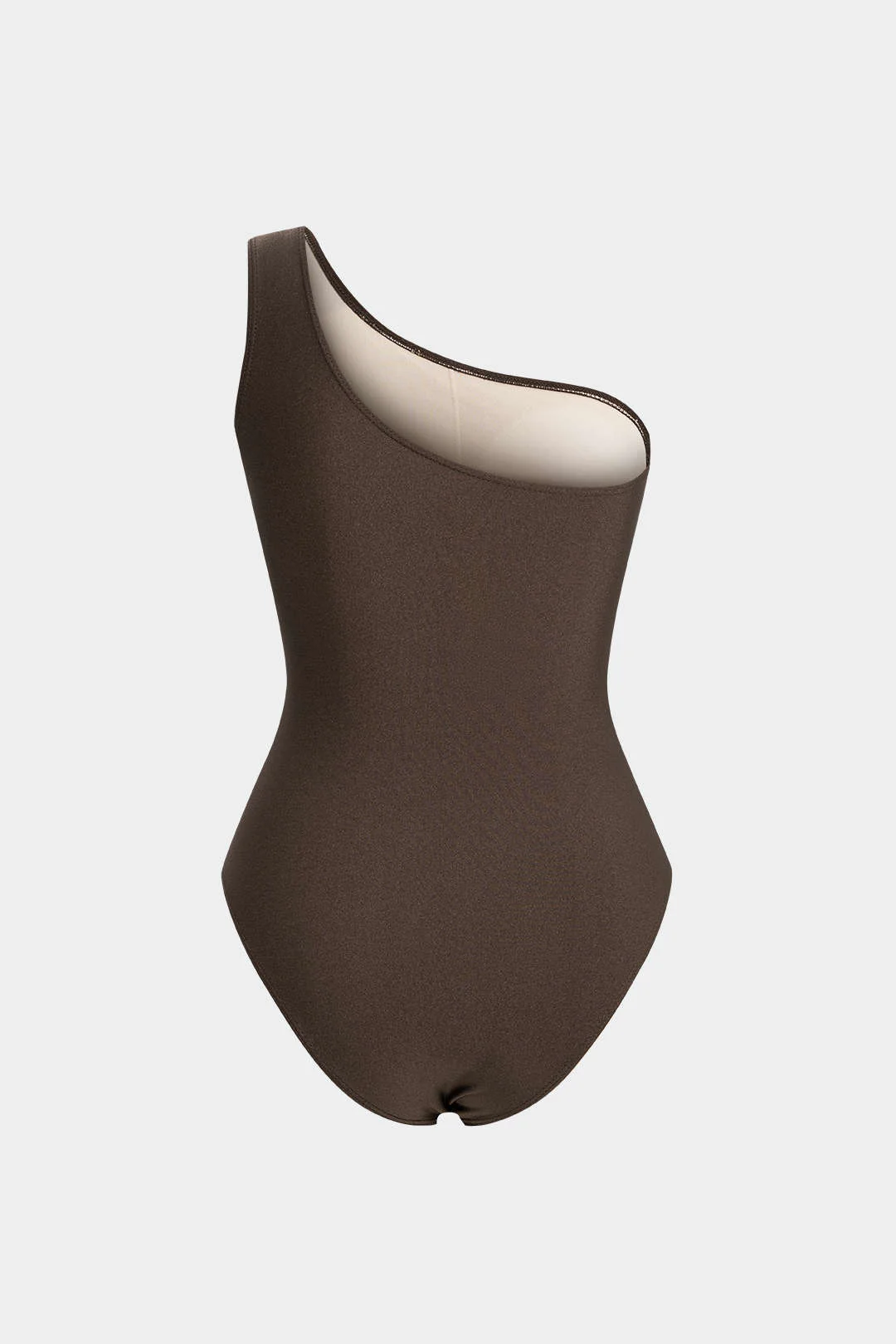 One Shoulder Metallic Sleeveless Bodysuit - Weenar