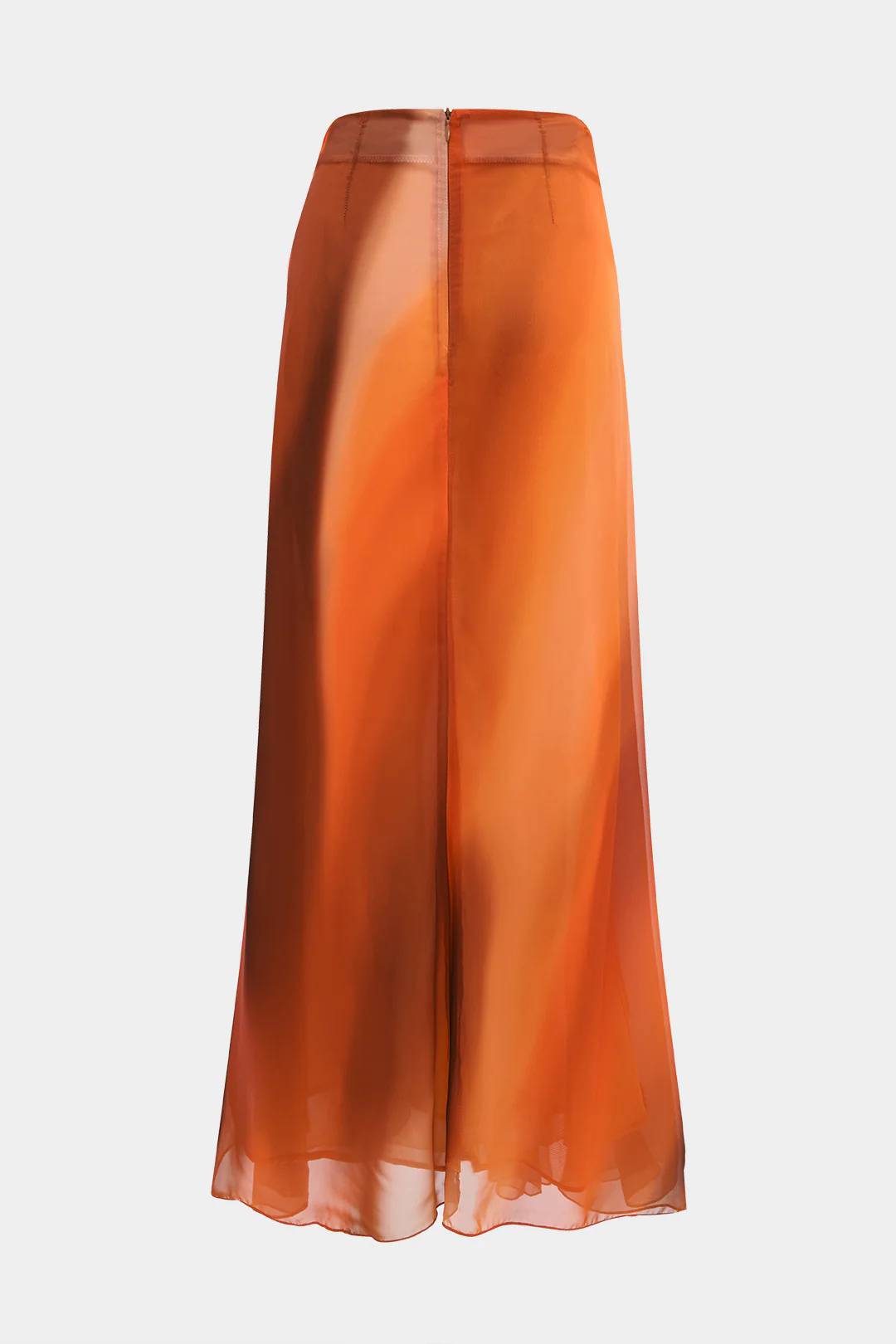 Ombre Print Chiffon Ruched Skirt - Weenar