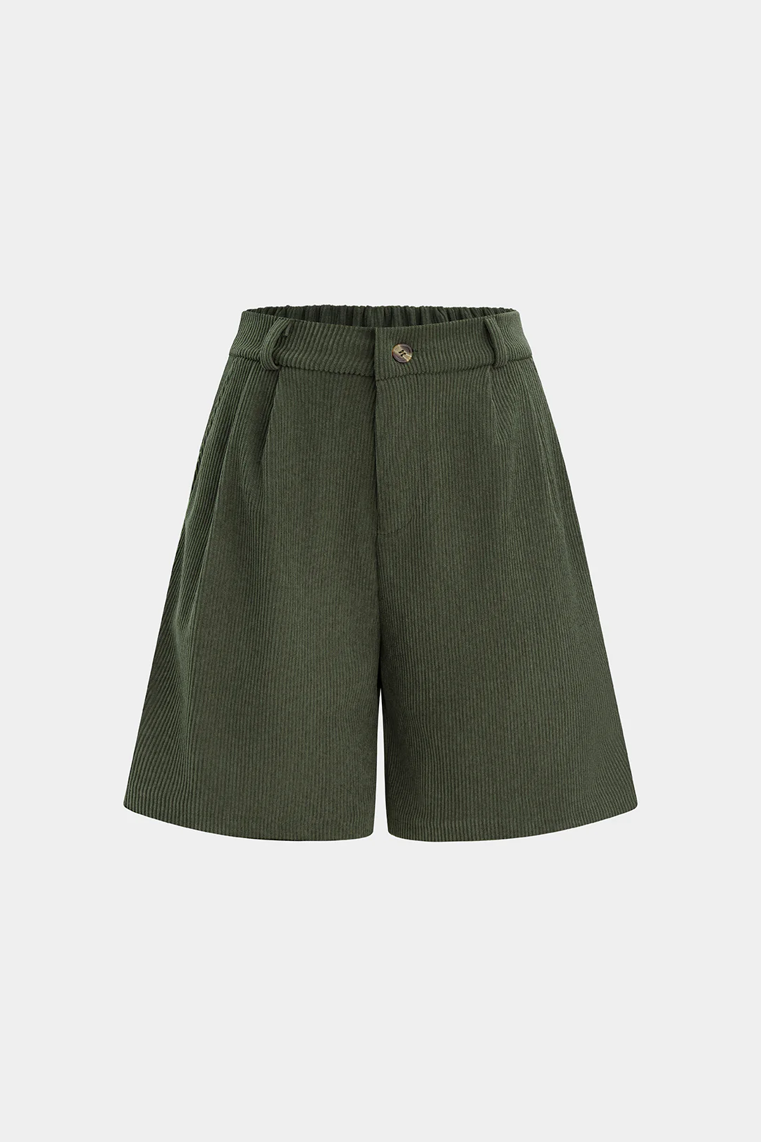 Corduroy High Waist Wide Leg Shorts - Weenar