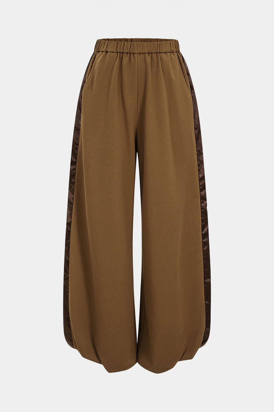 Patchwork Detail Ruched Pants - Weenar