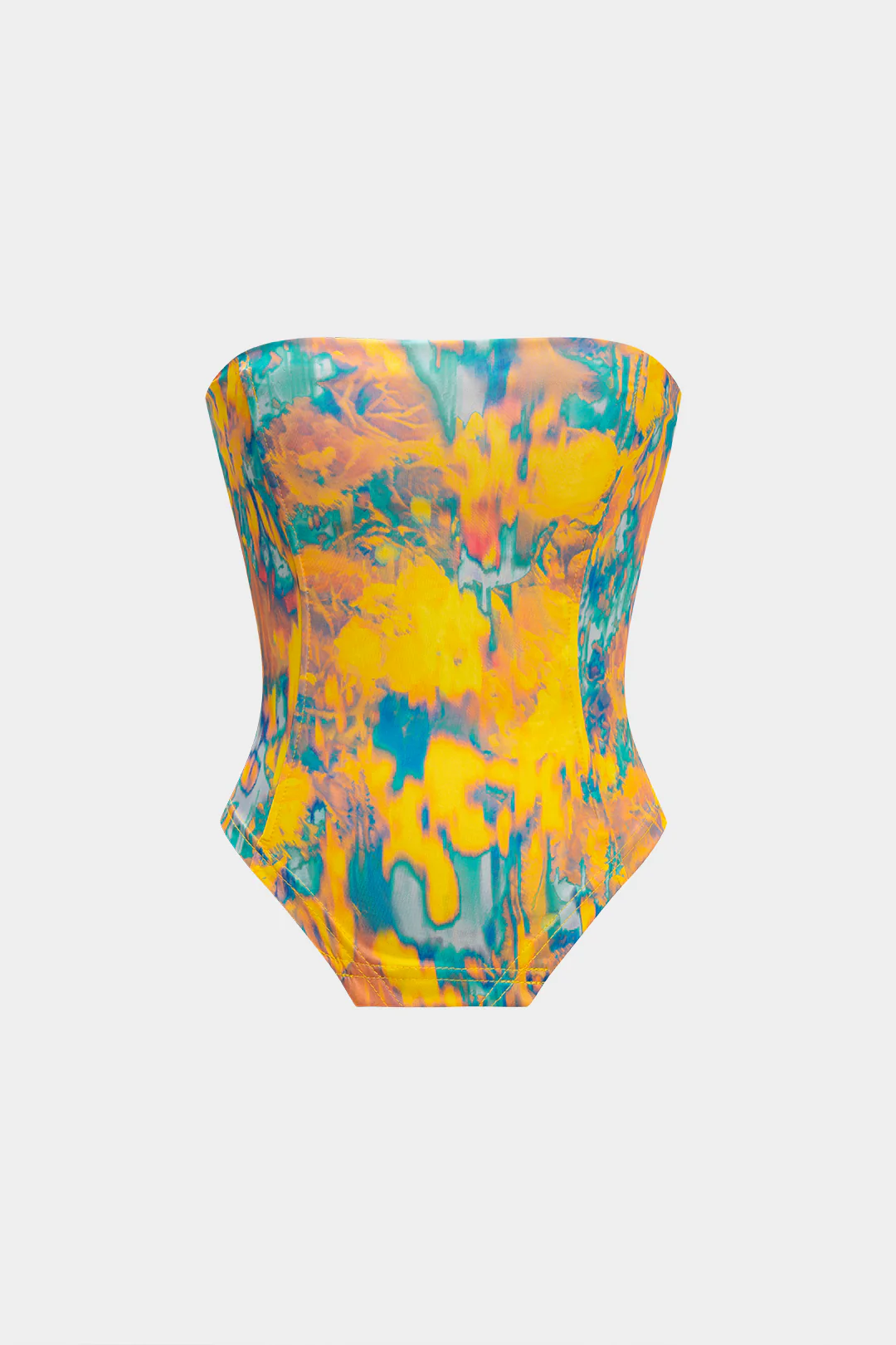 Abstract Print Tie-Up Tank Top - Weenar