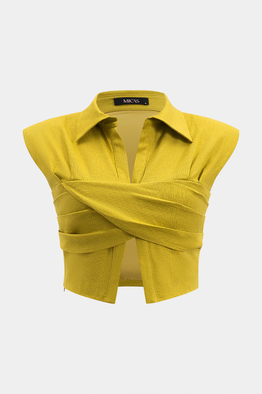 Plus Size Linen V-Neck Ruched Tank Top - Weenar