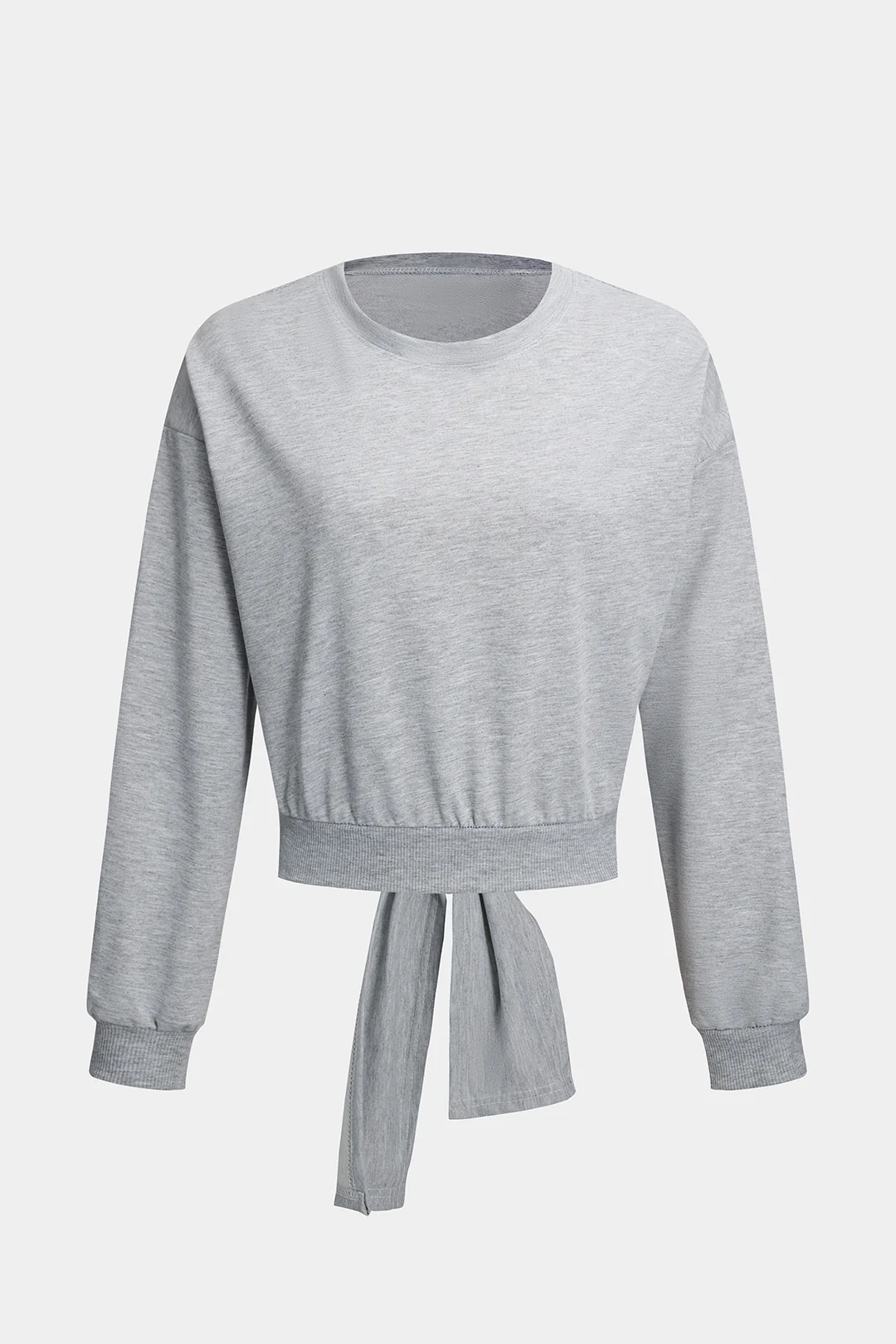 Cut Out Backless Strappy Long-Sleeve Top - Weenar
