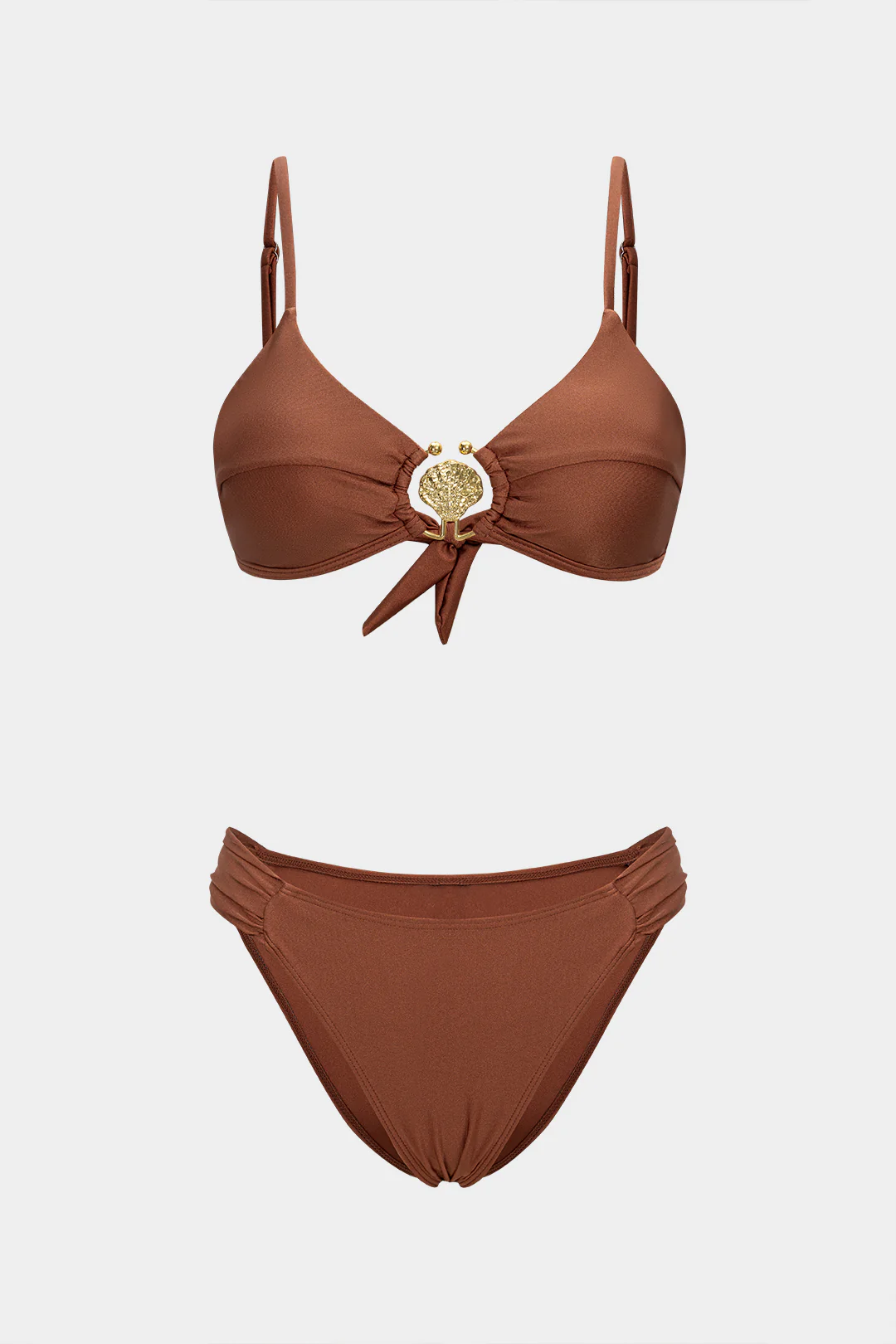 Metallic Knotted Bikini Set - Weenar