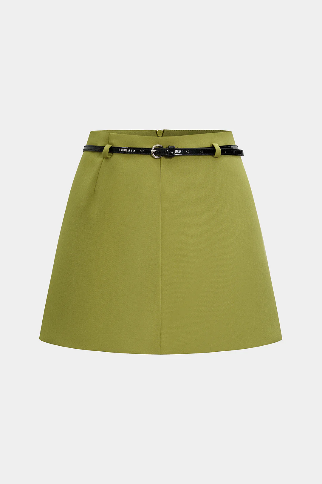 Belted A-Line Mini Skirt - Weenar