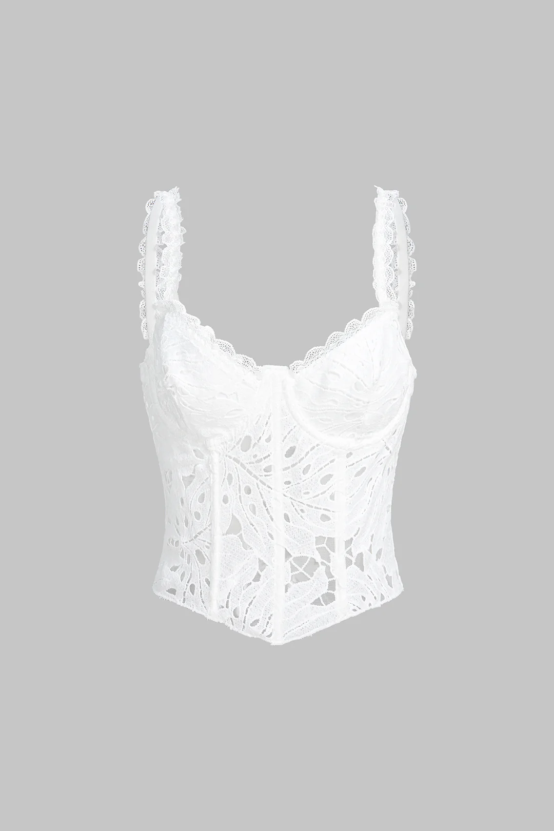 Lace Hollw Out Cami Top - Weenar