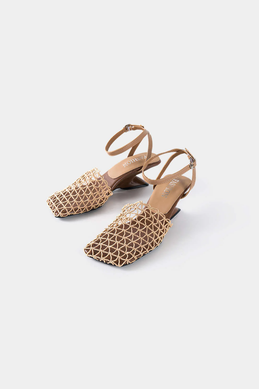 Hollow Out Faux Leather Sandals - Weenar