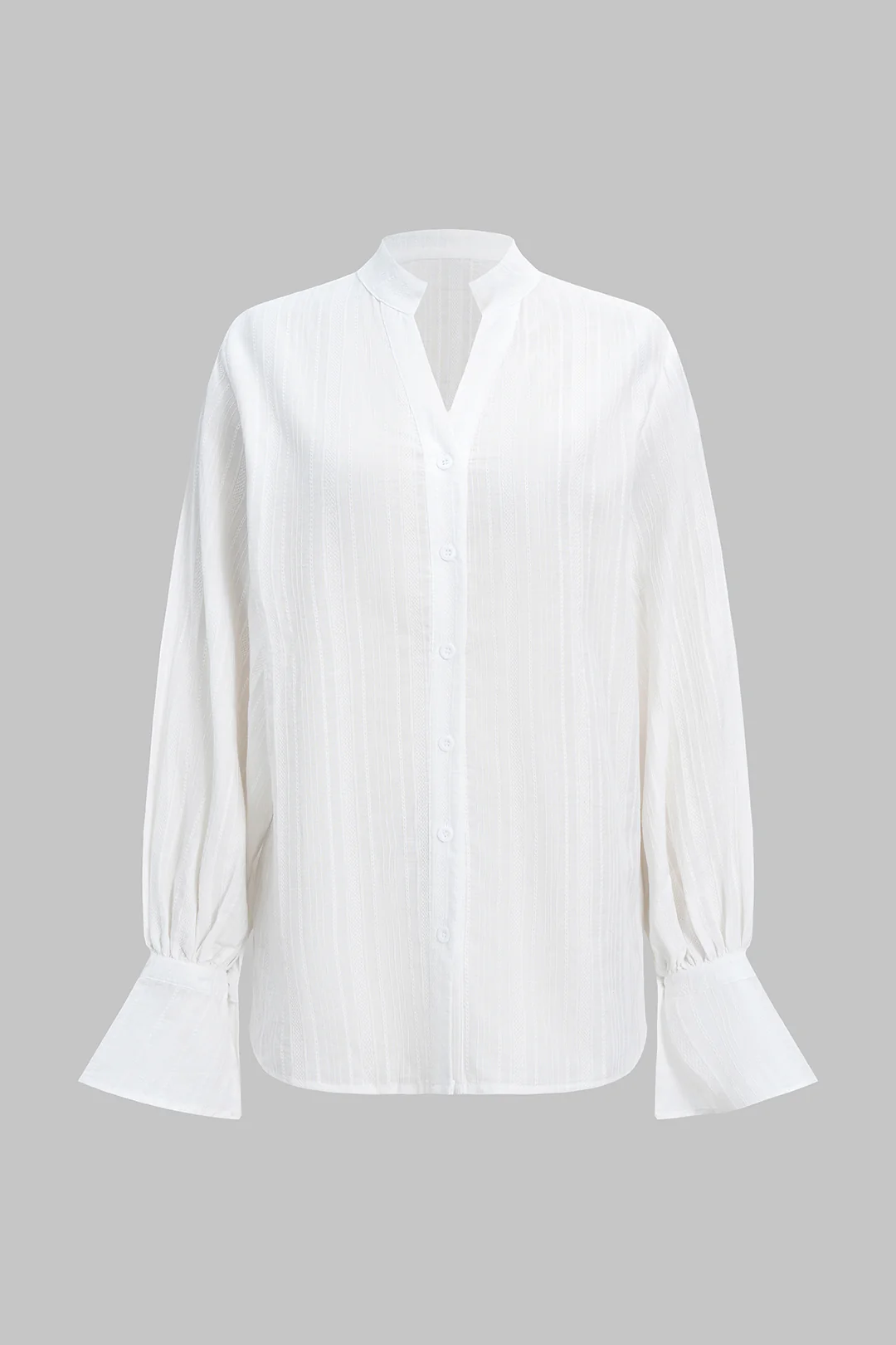 Texture Button Long-Sleeve Shirt - Weenar
