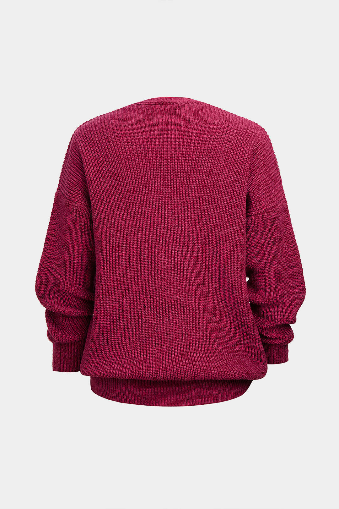 Knit V-Neck Cardigan - Weenar
