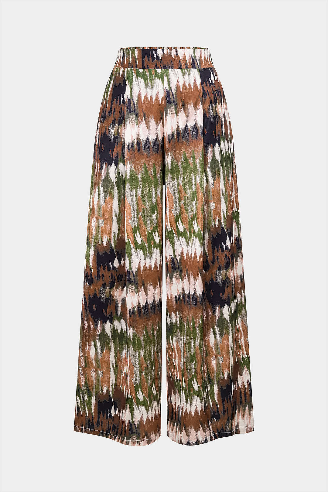 Ombre Print Satin High Waist Wide Leg Pants - Weenar