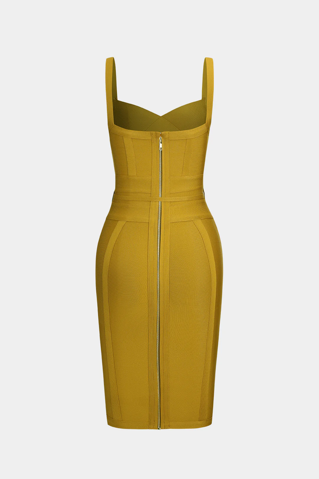 Knit Tie Front Zipper Slip Dress - Weenar