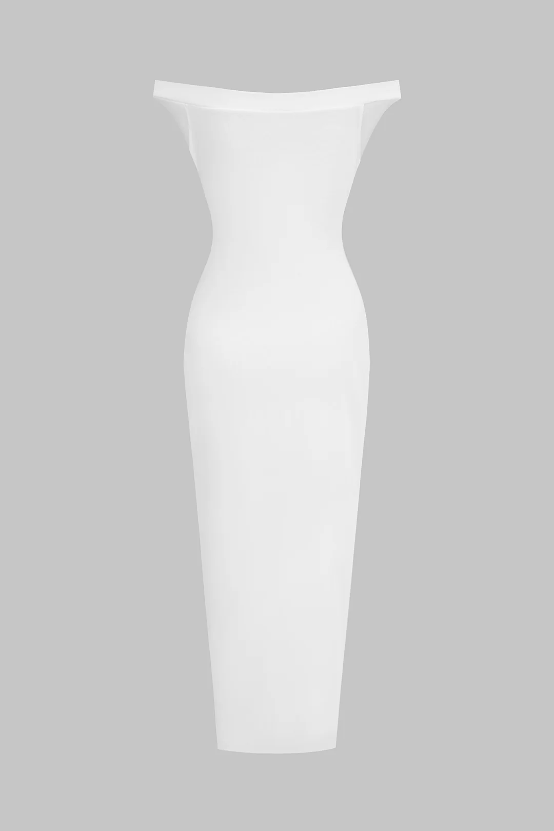 Off-Shoulder Mesh Ruched Sleeveless Maxi Dress - Weenar