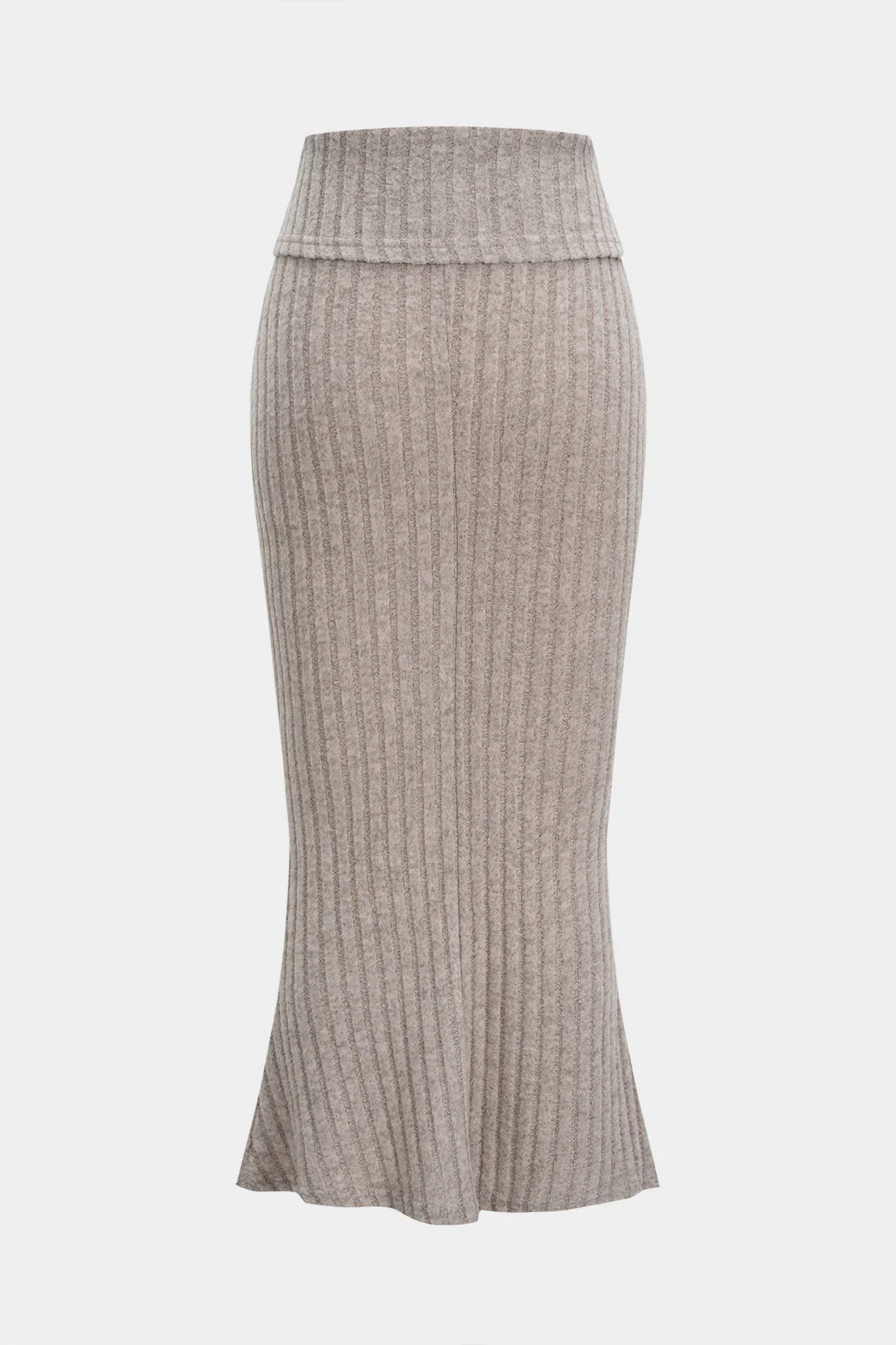 Knit Ribbed High Waist Skirt - Weenar