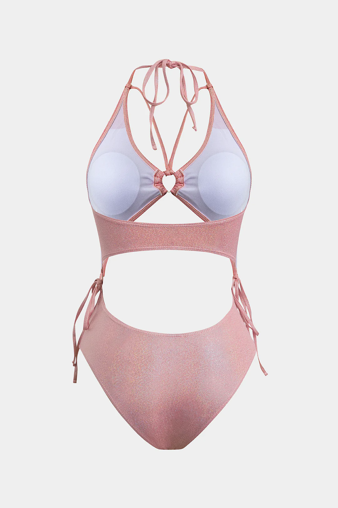 Halter Neck Tie-Up Cut Out Bikini Set - Weenar