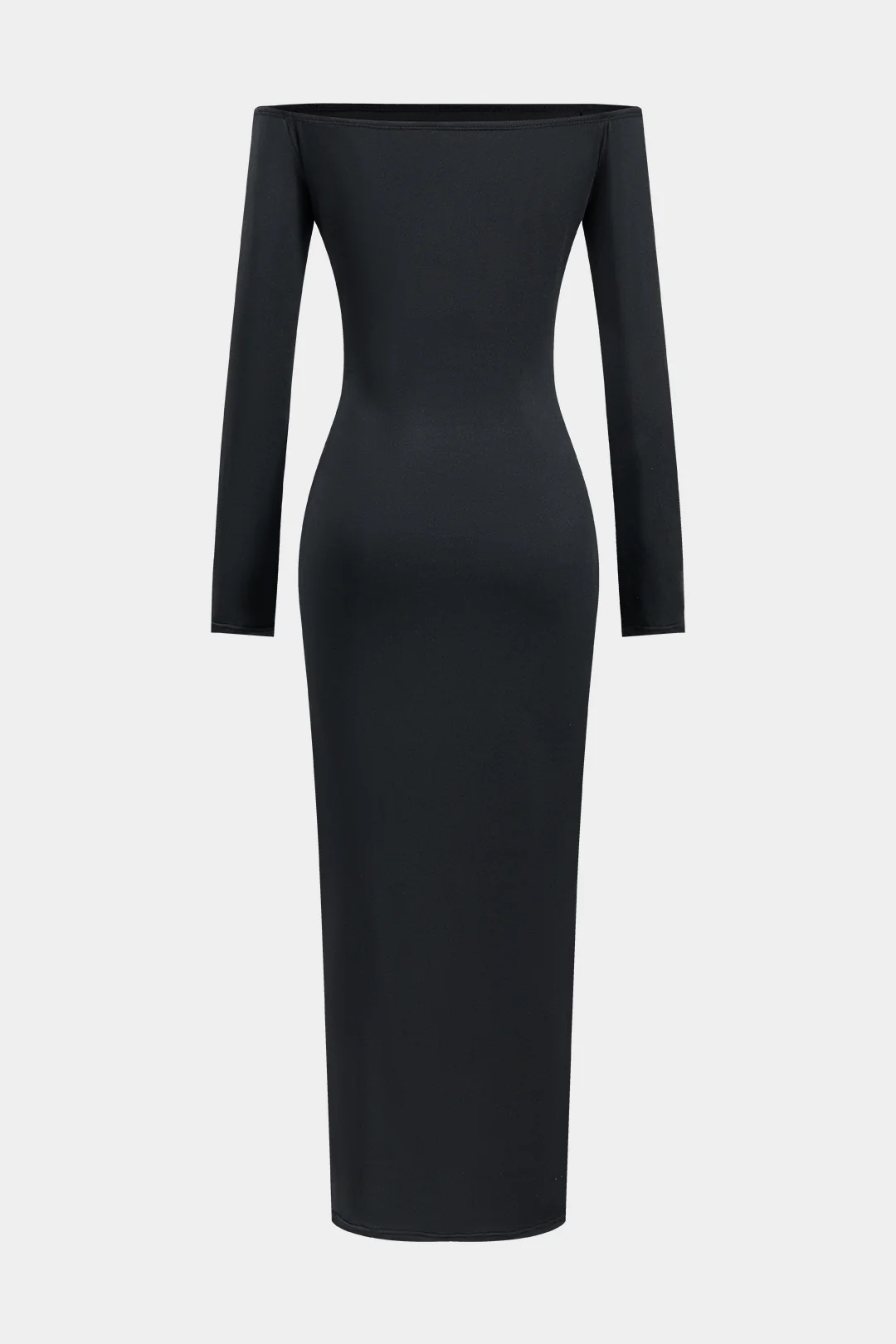 Off Shoulder Long Sleeve Maxi Dress - Weenar