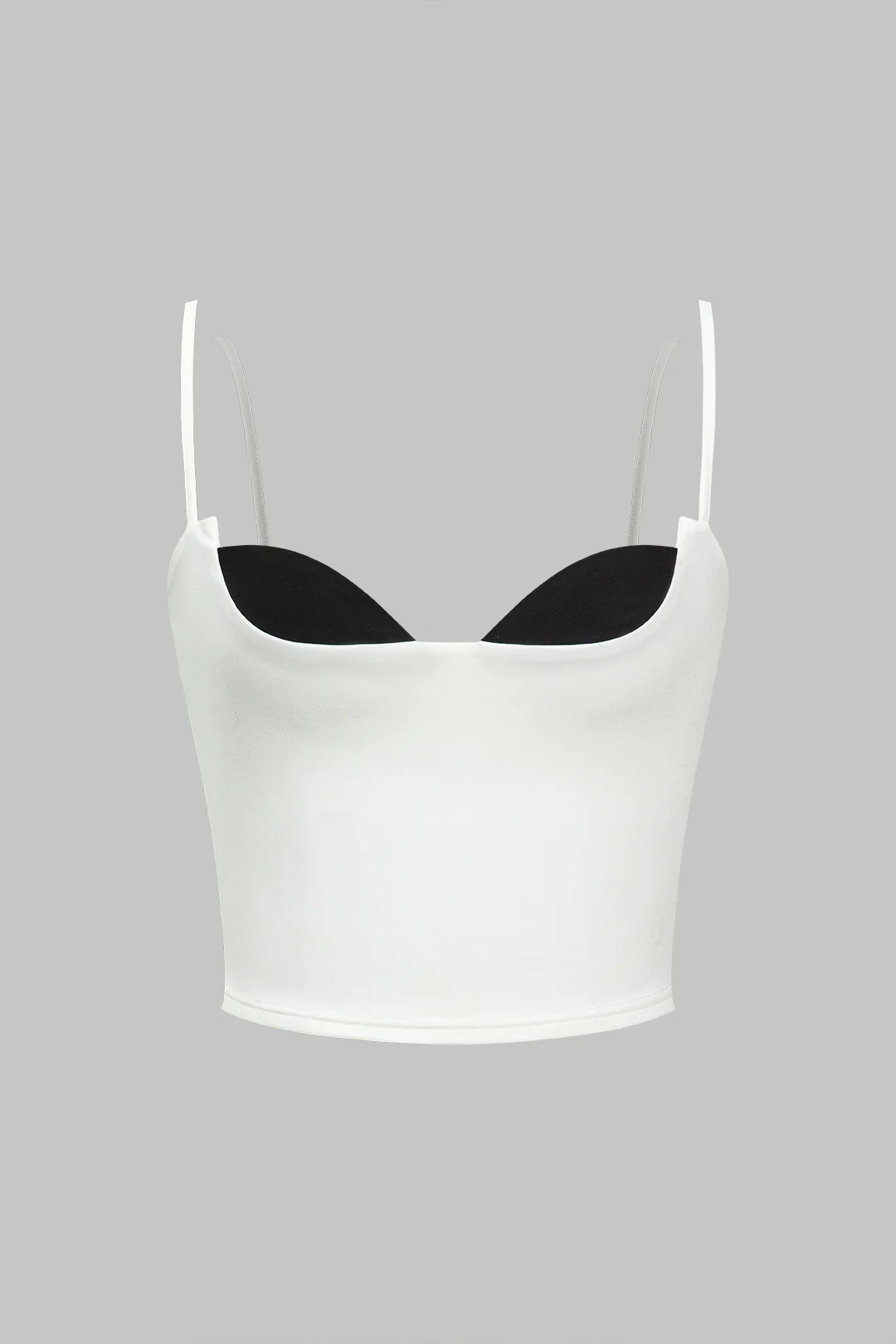 Contrast Low-Cut Cami Top - Weenar