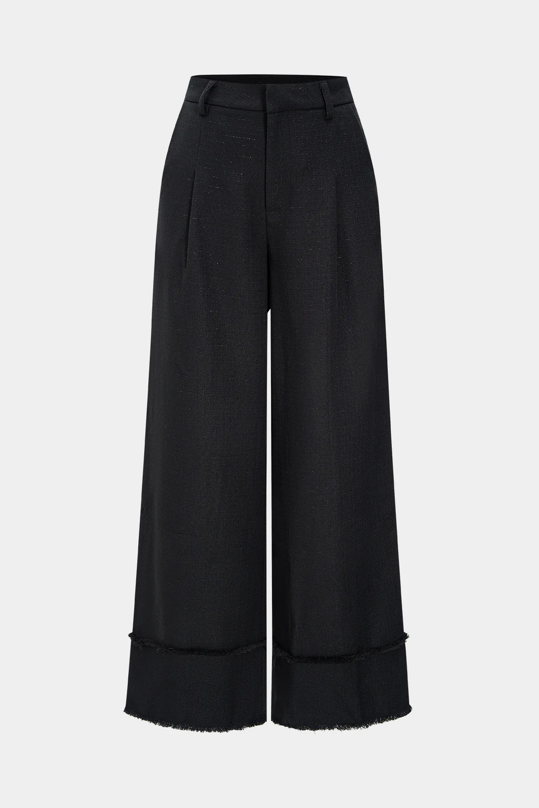 Ribbed Ruched High Waist Trousers - Weenar